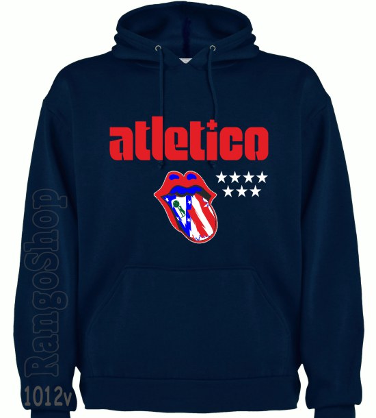Sudadera Futbol Capucha -Atletico-Lengua - Imagen 2