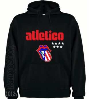 Sudadera Futbol Capucha -Atletico-Lengua