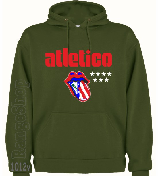 Sudadera Futbol Capucha -Atletico-Lengua - Imagen 3