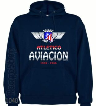 Sudadera Futbol Capucha -Atletico-Aviacion